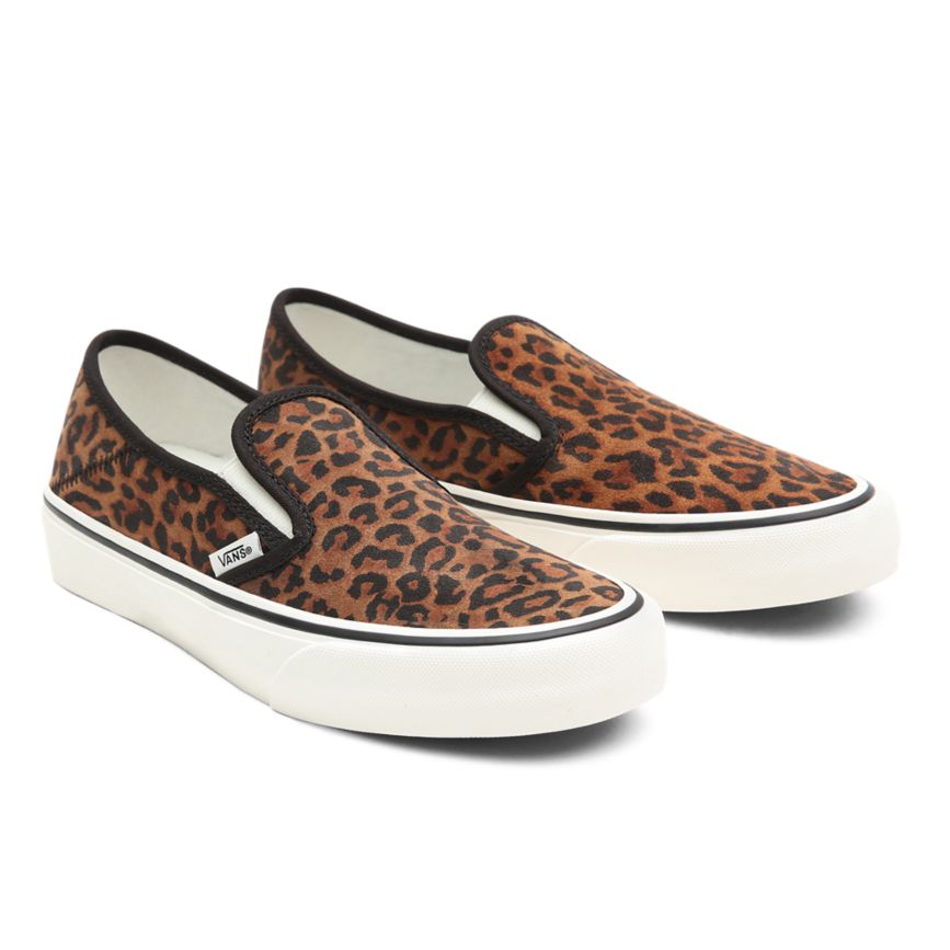 Vans Suede Leopard Slip-On SF Dam Olika Färger/Vita - Vans Slip On Skor Online (AOXQL3021)